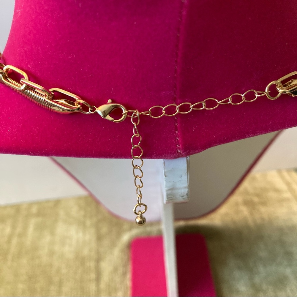 Two Layer Necklace Adjustable | Round Charm | Gol… - image 6